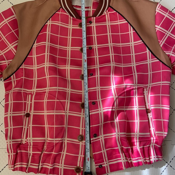 Scotch & Soda Women's Pink Checked Bomber Jacket - Picture 7 of 8